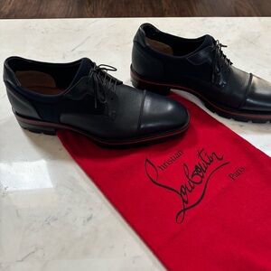 Men’s elegant navy blue Christian Louboutin shoes , size 41